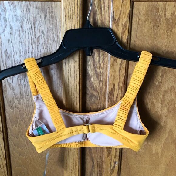 NWT J Crew Women’s Scrunchie-Strap Square Neck Bikini Top Orange - XXS - Picture 7 of 10